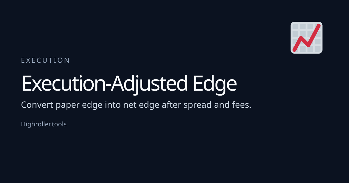 Execution-Adjusted Edge Calculator | Highroller.tools