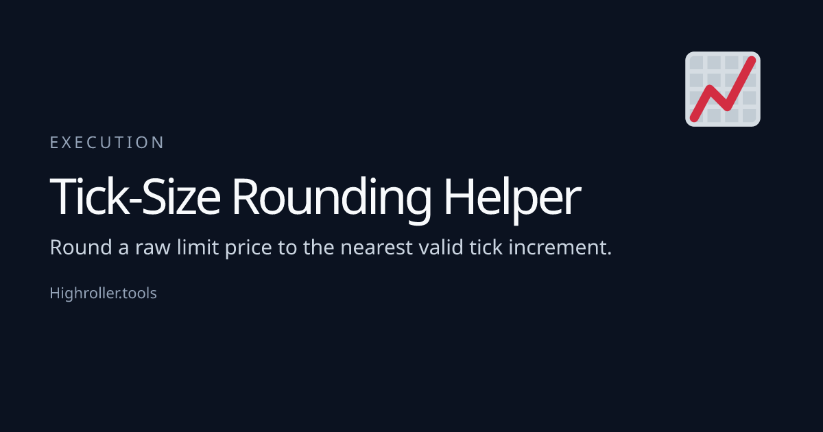 Tick-Size Rounding Helper Calculator | Highroller.tools