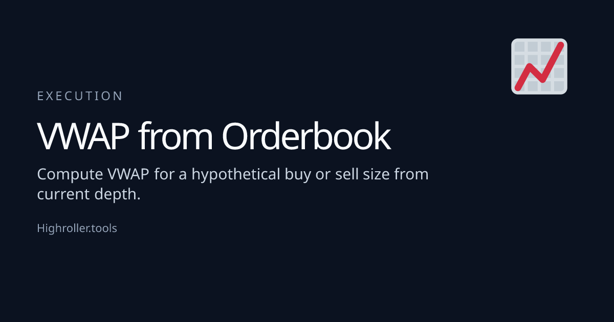 VWAP from Orderbook Calculator | Highroller.tools